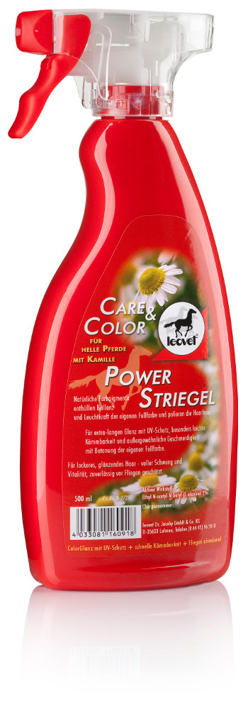Leovet Power Striegel mit Kamille für helle Pferde 500 ml