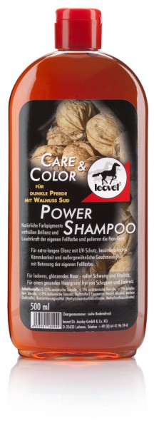 Leovet Power Shampoo mit Walnuss für dunkle Pferde 500 ml