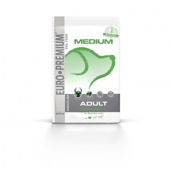 Euro Premium Medium Adult Digestion +, 2,5 kg