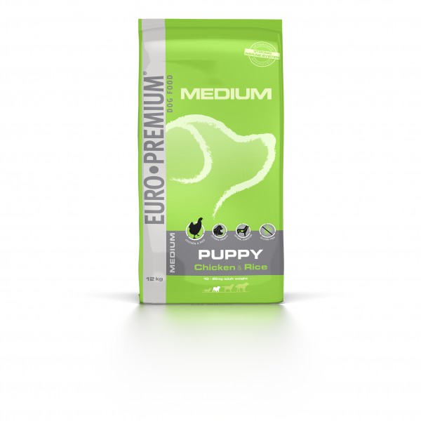 Euro Premium Medium Puppy Chicken & Rice 12 kg